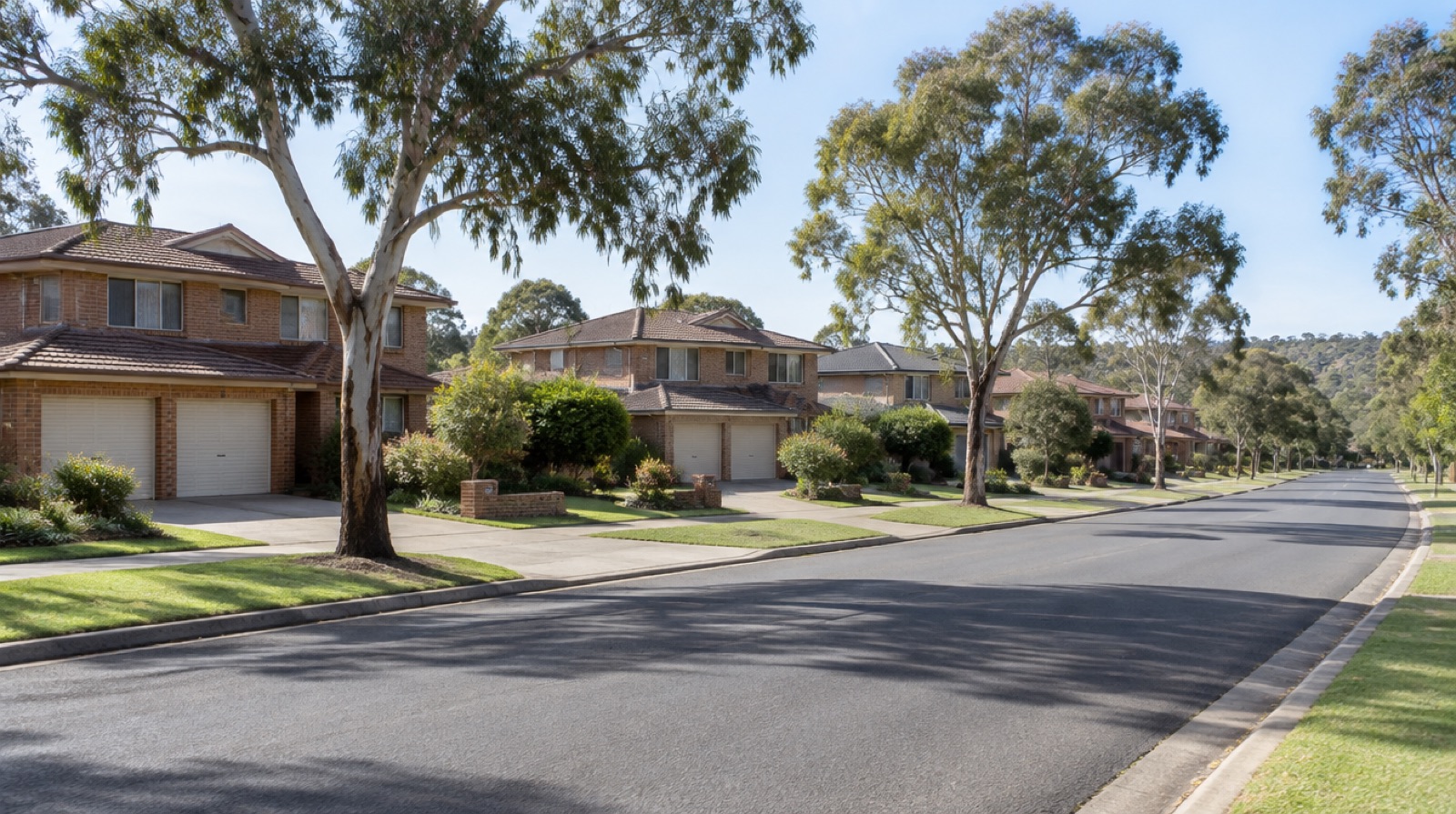 Established brick family homes on a quiet Bundoora street, Melbourne